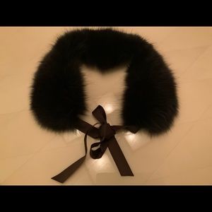 100% dyed fox neck wrap- dark brown